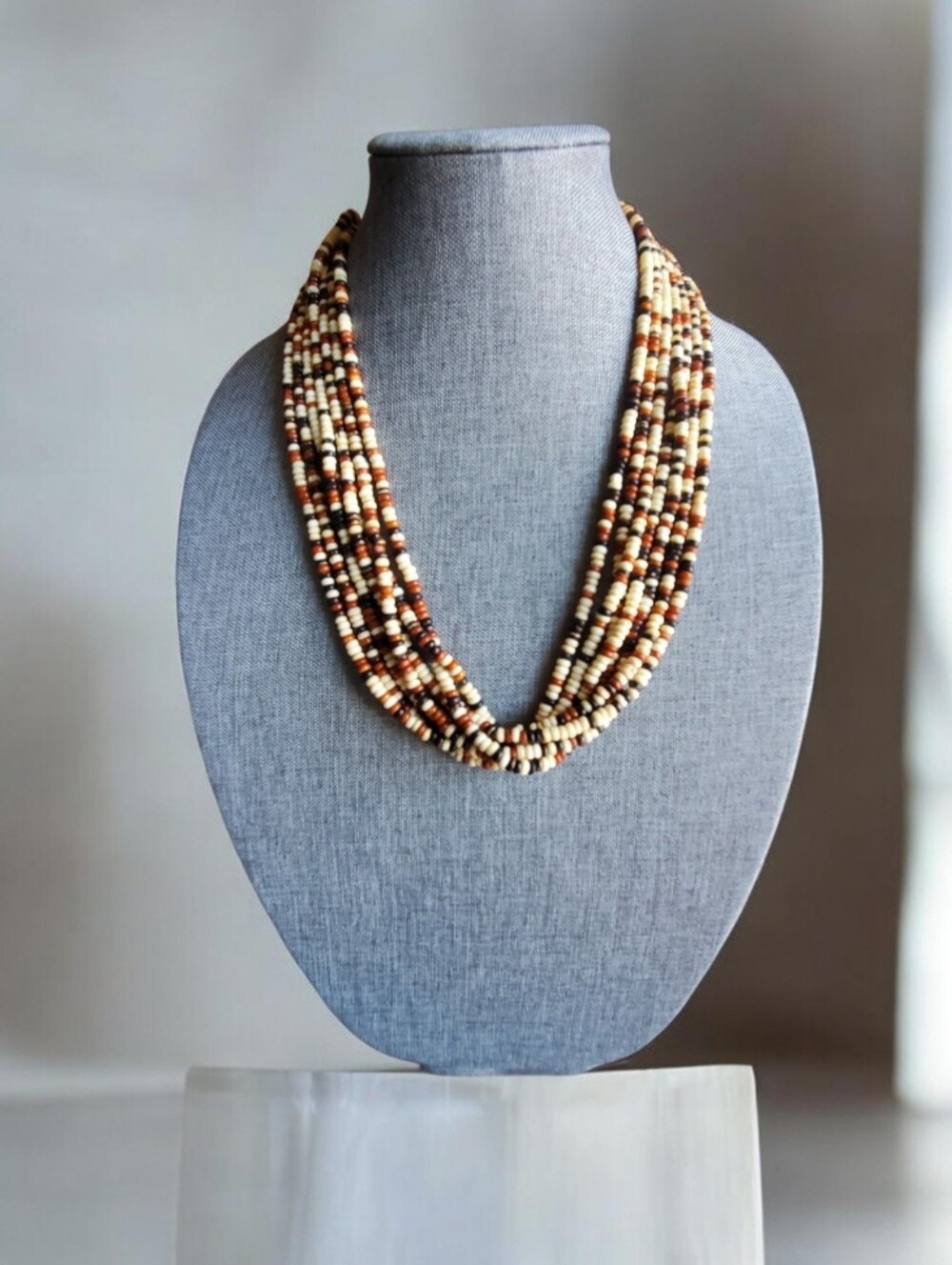 Antique/Vtg. RARE Multi-strands Boho Style  /Tribal Necklace